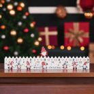 Home KLW25 LED-es adventi naptár, 7db LED világítás, fa alapanyag, elemes tápellátás, beltéri kivitel