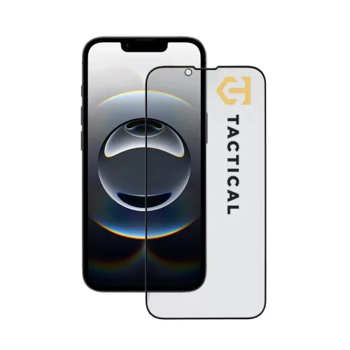 Apple iPhone 13/13 Pro/14/16e/17e fekete Tactical Glass Shield Privacy Stealth 5D üvegfólia