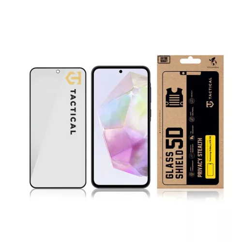 Samsung Galaxy A35 5G Fekete Tactical Glass Shield Privacy Stealth 5D üvegfólia