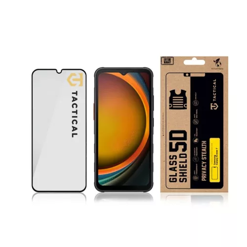 Samsung Galaxy Xcover 7 Fekete Tactical Glass Shield Privacy Stealth 5D üvegfólia