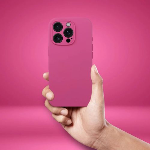 iPhone 17 Pro Max szilikon tok 2 mm kompatibilis MagSafe rózsaszín