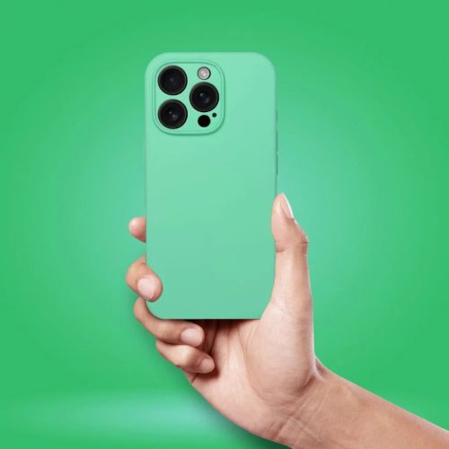 iPhone 17 Pro Max szilikon tok 2mm, MagSafe kompatibilis, menta