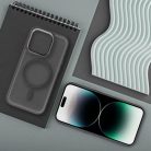 iPhone 17 Pro Max matt mágnes fedelet tartalmazó tok kompatibilis MagSafe technológiával titán,