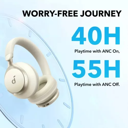 Bluetooth fejlhallgató MultiPoint Anker SoundCore Space On, Fehér A3035G21