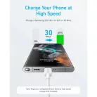USB-C to USB-C Kábel Anker 322, 60W, 3A, 1.8m, Fehér A81F6G21