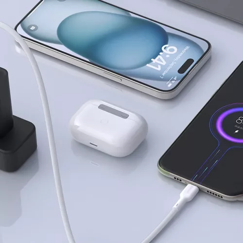 Dudao L9T 5A USB-A - USB-C kábel 1m - Fehér