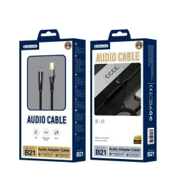 JELLICO B21 USB-C - JACK 3.5MM 1.2M kábel Fekete