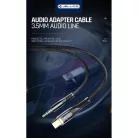 JELLICO B21 USB-C - JACK 3.5MM 1.2M kábel Fekete