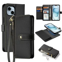 Dux Ducis Lawa bőr iPhone 15 tok - Fekete tok