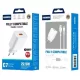 Fehér JELLICO fali töltő C7 22.5W 1xUSB QC3.0 + Lightning kábel