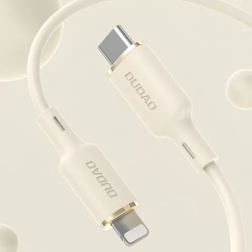 Dudao L7SF 2 az 1-ben kábel USB-C - USB-C / Lightning 100W 1.2m - bézs