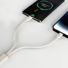 Dudao L7SF 2 az 1-ben kábel USB-C - USB-C / Lightning 100W 1.2m - bézs