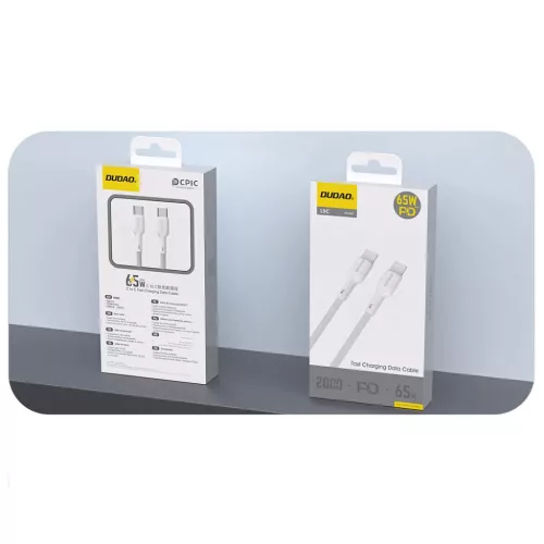 Dudao L9C 65W USB-C - USB-C kábel 1m - Fehér