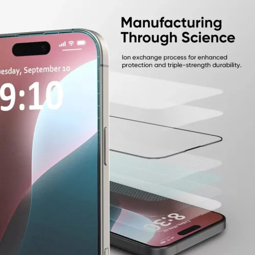 iPhone 17 Pro Max Fekete ANANK 3D Invisible 5X Reinforced Edge to Edge üvegfólia