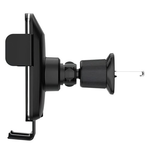 Wozinsky WEDZ-3Y8S autós telefontartó 15W-os vezeték nélküli töltővel, légkiömlőre rögzíthető - fekete tok qi