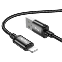 USB A - Lightning Hoco 2,4A 1 m X89 fekete kábel