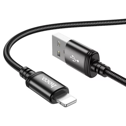 USB A - Lightning Hoco 2,4A 1 m X89 fekete kábel