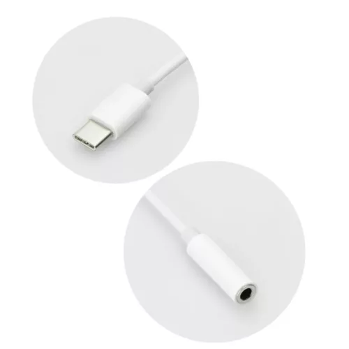 USB Type-C/3.5 mm Jack átalakító adapter fehér
