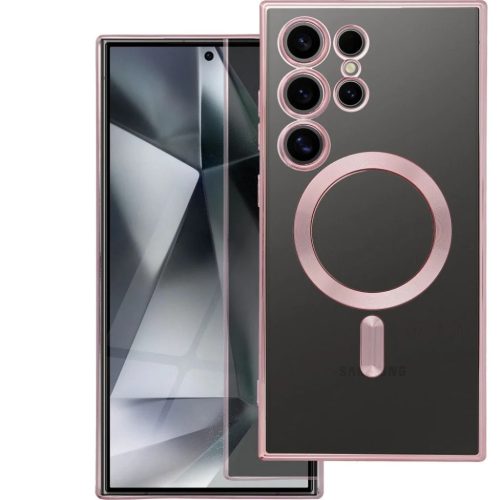 ELECTRO MAG COVER tok kompatibilis MagSafe-dzsel SAMSUNG S25 Edge-hoz rózsaarany