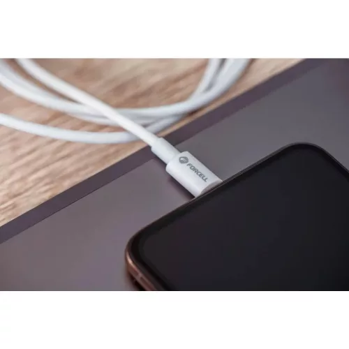 FORCELL F-ENERGY C703 kábel USB A - Lightning MFi 2,4A 12W 1 m fehér