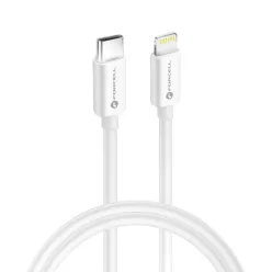   FORCELL F-ENERGY C901 kábel Type C - Lightning MFi PD 3A 30W 1 m fehér
