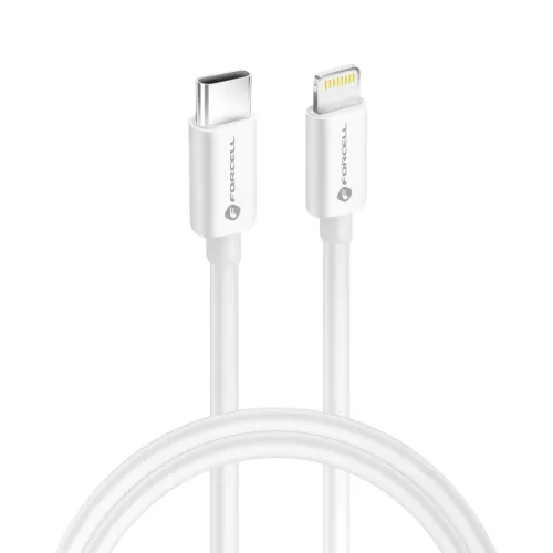 FORCELL F-ENERGY C901 kábel Type C - Lightning MFi PD 3A 30W 1 m fehér