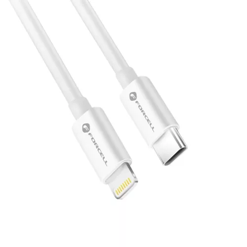 FORCELL F-ENERGY C901 kábel Type C - Lightning MFi PD 3A 30W 1 m fehér