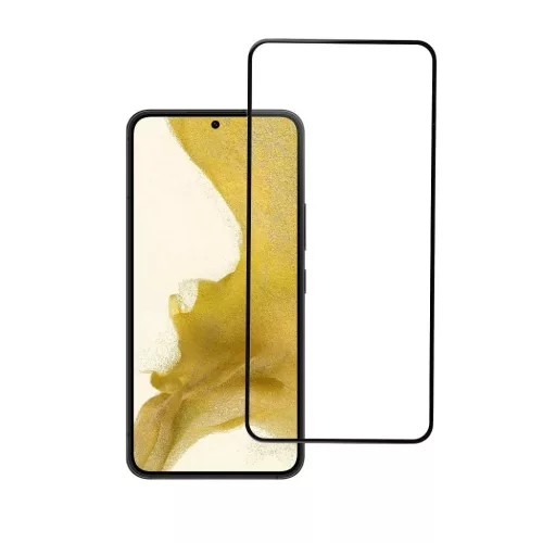 Edzett üveg Blue Star - SAMSUNG Galaxy S22 Teljes Arc (teljes ragasztó/tokbarát) - fekete üvegfólia