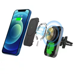   Tech-protect Cw19 Mágneses Magsafe Autós Tartó Szellőzőre Fekete
