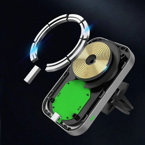 Tech-protect Cw19 Mágneses Magsafe Autós Tartó Szellőzőre Fekete