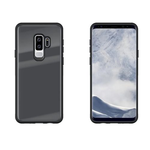9H üveg hátlapú tok Samsung S9 Plus szürke