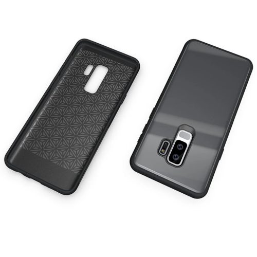 9H üveg hátlapú tok Samsung S9 Plus szürke