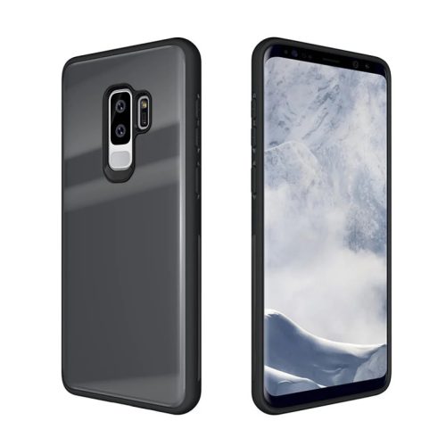 9H üveg hátlapú tok Samsung S9 Plus szürke