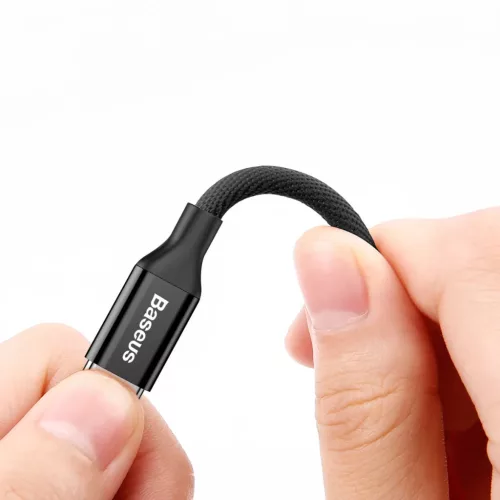 Baseus Yiven Nylon harisnyázott USB/ Lightning kábel 2A 1.2m fekete (CALYW-01)