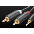 UGREEN AV102 3.5mm mini jack - 2RCA audio kábel 1m fekete