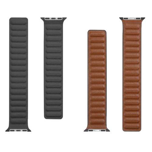 Apple Watch 1/2/3/4/5/6/7/8/SE 38/40/41 mm Tactical 723 Loop Leather bőr óraszíj fekete