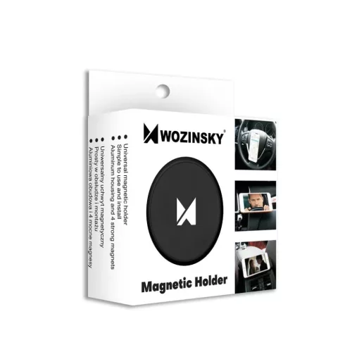 Wozinsky Mágneses autós telefontartó műszerfalra fekete (WMH-02)
