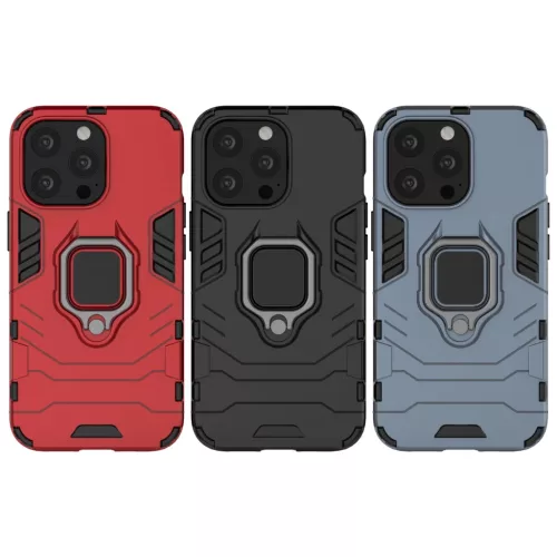 iPhone 13 Pro Max Ring Armor tok kihajtható támasszal fekete