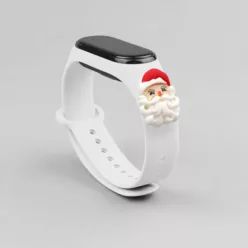   Strap Xmas karácsonyi óraszíj Xiaomi Mi Band 4 / Mi Band 3 fehér Mikulás