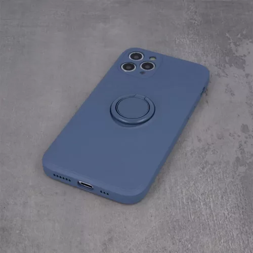 iPhone 13 Pro Max Szilikon tok hátlapi gyűrűvel sötétkék