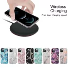 iPhone 13 Pro Max TPU szilikon tok márvány mintával kékeszöld Alphajack