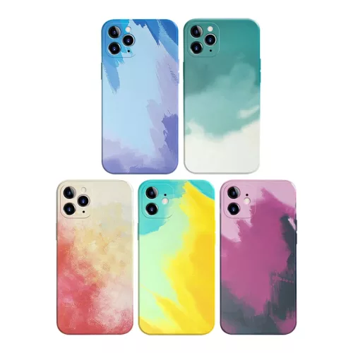 iPhone 13 Pro Max TPU tok színes mintával Alphajack (C1) lila rózsaszín