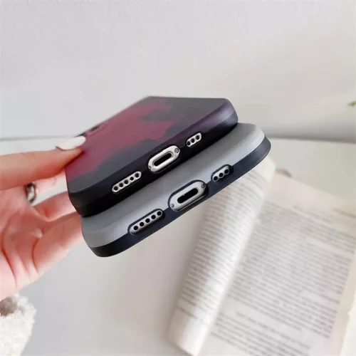 iPhone 13 Pro Max TPU tok színes mintával Alphajack (C2) narancs-fehér