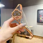 iPhone 13 Pro Max átlátszó tok zöld és arany színű kerettel Alphajack