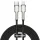 Baseus Cafule Metal nylon harisnyázott USB Type-C/ Lightning kábel PD 20W 2m fekete (CATLJK-B01)