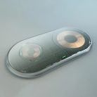 Choetech MFI Qi 2 az 1-ben vezeték nélküli töltő okostelefonokhoz / Apple Watch állvánnyal USB Type C fehér (T317)