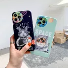 iPhone 13 Pro Max Cartoon Space TPU tok sötétkék Alphajack