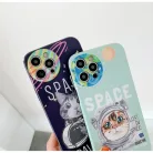 iPhone 13 Pro Max Cartoon Space TPU tok sötétkék Alphajack