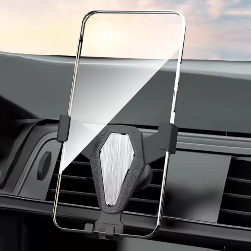 Univerzális Gravity autós telefontartó szellőzőre ezüst YC07