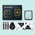 Apple Watch 4/5/6/SE (40mm) 1db Prémum kijelzővédő üvegfólia fekete kerettel Alphajack